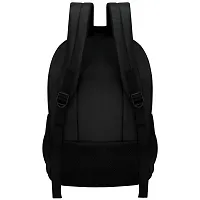 Stylish Black Polyester Unisex Backpack-thumb4