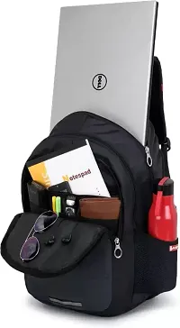 Stylish Black Polyester Unisex Backpack-thumb1