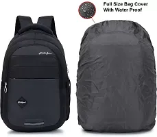 Stylish Black Polyester Unisex Backpack-thumb2