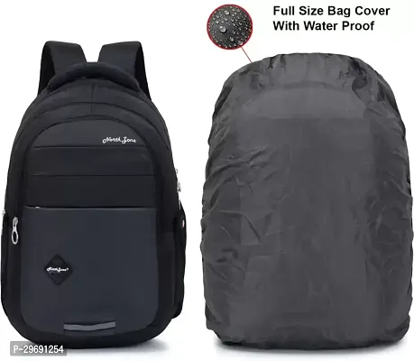 Stylish Black Polyester Unisex Backpack-thumb3