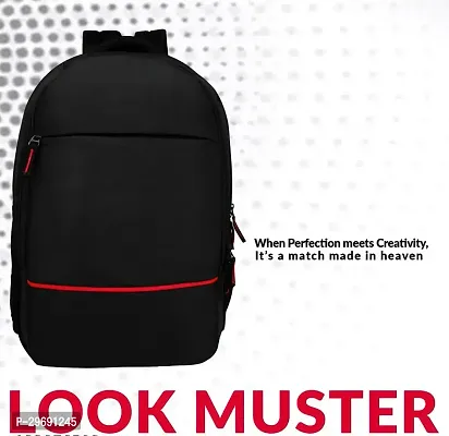 Stylish Black Polyester Unisex Backpack