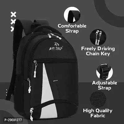 Stylish Black Polyester Unisex Backpack-thumb0