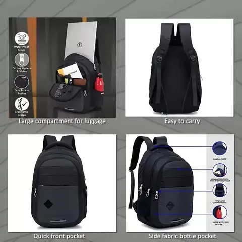 Stylish Solid Waterproof Backpacks For Unisex