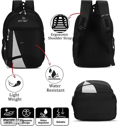 Waterproof Black Unisex Backpacks-thumb5
