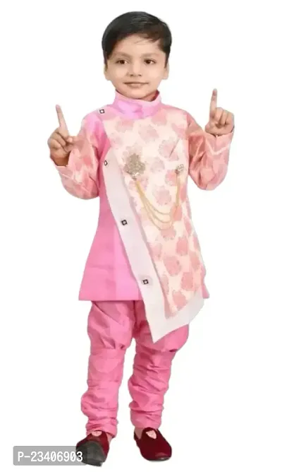 Charming Kids Sherwani Collection: Dapper Ethnic Wear for Young Gentlemen-thumb0