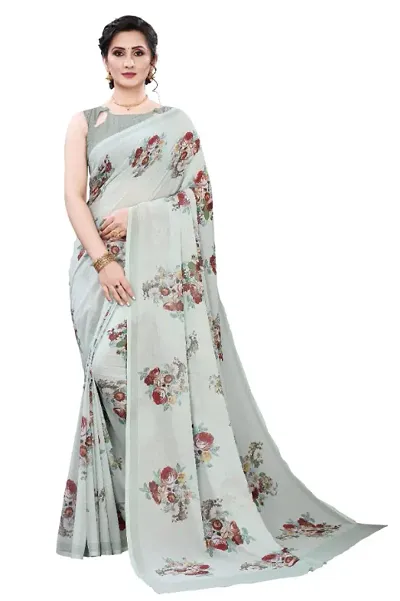 Stylish Georgette Saree with Blouse piece