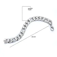 silver broad chain bracelet-thumb4