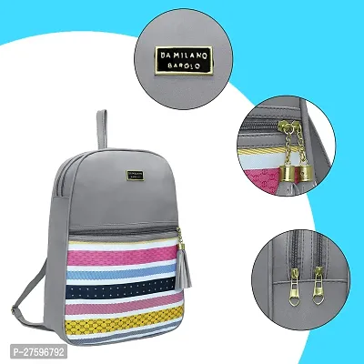 Woman Stylish Backpack Casual Backpack Grey