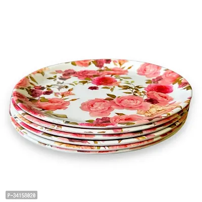 Floral Design Print Round Full Plates Set Of 6-thumb2