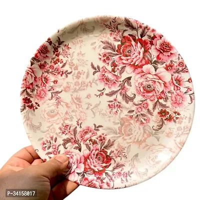 Floral Design Print Round Full Plates Set Of 6-thumb5