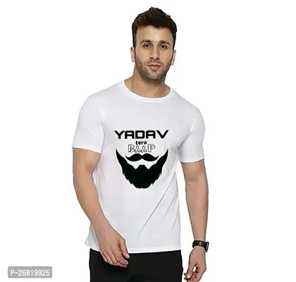 Comfortable White Polyester Tees For Men-thumb0