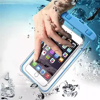 Polyvinyl Chloride Waterproof Mobile Cover Pouch Case for Mobile up to 6.5 inches, Multicolour (Pack of 02)-thumb1