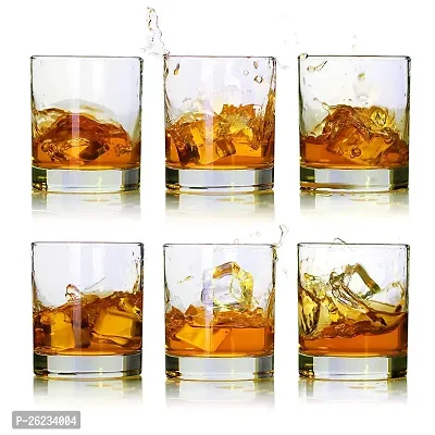 Whiskey Glasses-Premium 290ml Scotch Glasses Set of 6  Old Fashioned Whiskey Glasses for Scotch Lovers Style Glassware for Bourbon Rum glasses, Bar whiskey glasses,Clear-thumb0
