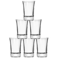 Premium Heavy Base Shot Glass Set 6 | Whisky Liqueur Spirits Mini Shot Glasses for Vodka, Taquila|40 ML | Transparent (Set of 6)-thumb3