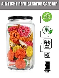 Storage Glass Jars - 1000 ml Glass  Containers for Kitchen (Pack of 2)-thumb2