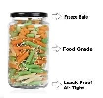 Storage Glass Jars - 1000 ml Glass  Containers for Kitchen (Pack of 2)-thumb4