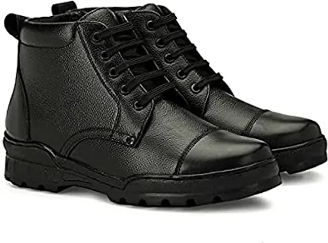 Genuine leather lace up  combat boot army police NCC dress up  DMS casual shoes