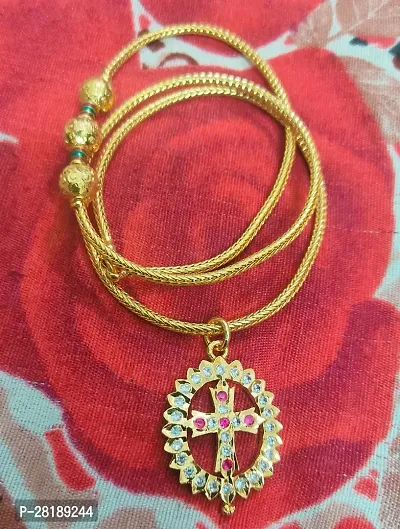 Traditional Mugappu Impon Christian Dollar Chain for Womens 24 Inch