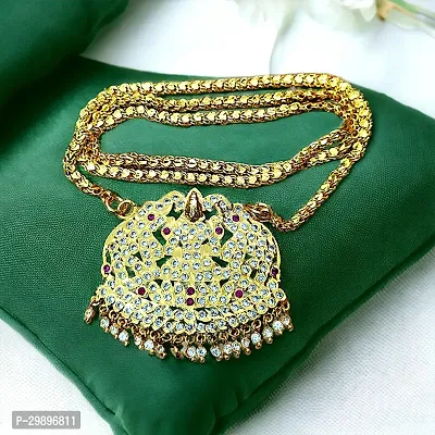 Traditional Impon Lakshmi Dollar Chain 24 Inch-thumb0