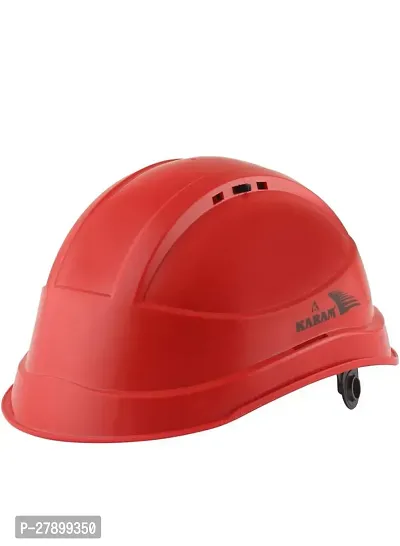 Helmet Shelmet Ratchet Type With Plastic Cradle  Red Color-thumb0