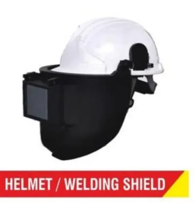 Helmet Shelmet Ratchet Type With Plastic Cradle  White Color