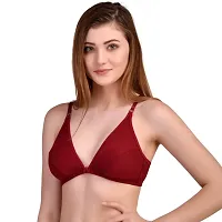 Pretty Bebo Trendy Designed Girls  Women Front-Open, Front-Hooked, Solid-Colored, Cotton-Blended, Half-Coverage, Party, Wedding, Casual, Occasional  Daily Wear Fancy Bra-thumb2