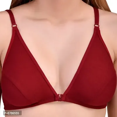 Pretty Bebo Trendy Designed Girls  Women Front-Open, Front-Hooked, Solid-Colored, Cotton-Blended, Half-Coverage, Party, Wedding, Casual, Occasional  Daily Wear Fancy Bra-thumb5
