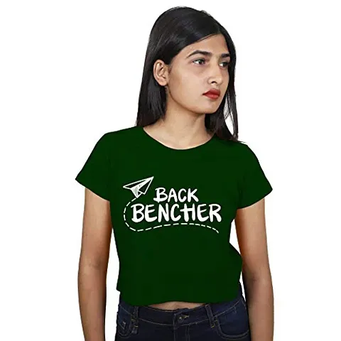 Back Bencher Casual Half Sleeve Womens Crop Top