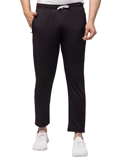 PDK FashionsMen's Lycra Stretchable Regular Fit Stylish Regular Fit Joggers | Track Pant Lower Pyjama (Black Edition 2, L)