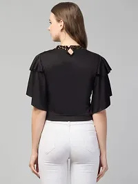 LLL FASHION Bell Sleeve Sequence Top for Women-thumb1