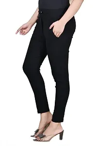 Shyama Collections SASOKI Women Regular and Casual wear Cotton Blend Joggers Pant - BLK-M-thumb1