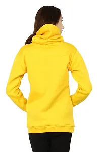 Sasoki Women Stylish So Soft and Comfortable Cotton Blend Winter wear Hoodie with Pockets Sweatshirt-Yell-S Yellow-thumb1