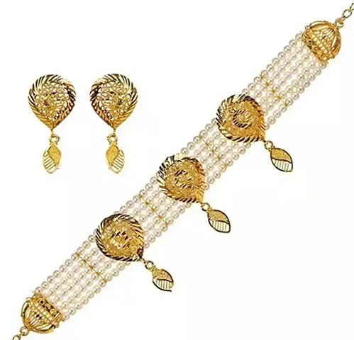 Stylish Alloy Pearl Jewellery Set For Women