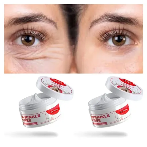 2pc Hydrating Natural Under Eye Cream for Dark Circles, Puffy Eyes, Wrinkles  Removal of Fine Lines for Women  Men