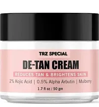 TRZ De-Tan Cream for Tan Removal, Exfoliation  Soft-Smooth Skin - 100% Natural Cream-thumb1