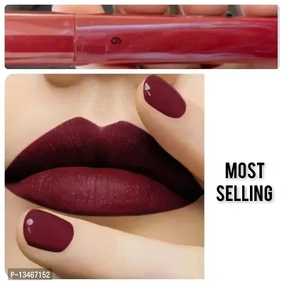 Long Wear Burgundy Matte Lipstick Waterproof  Smudge Proof Non Transfer Long Stay.-thumb2