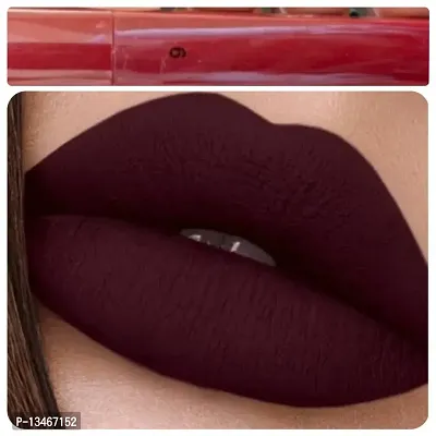 Long Wear Burgundy Matte Lipstick Waterproof  Smudge Proof Non Transfer Long Stay.-thumb3