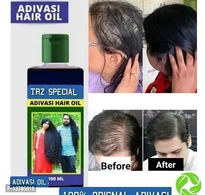 Adivasi Hair Oil- 60 ml for Women and Men for Shiny Hair Long - Dandruff Control - Hair Loss Control - Long Hair - Hair Regrowth Hair Oil with Goodness of Bhringraj and Loki, Oil Hair ( 100 % Ayurvedi