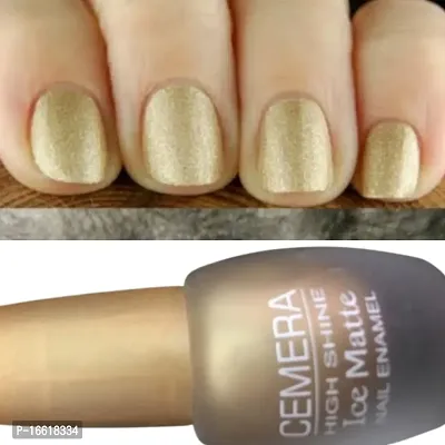 Velvet Matte Nail Polish Combo Of Three Golden , Red , Nude-thumb3