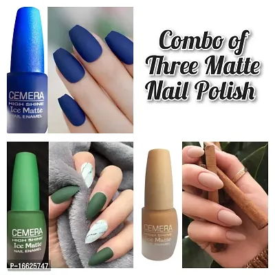 Cemera Ice Matte Nail Polish Multi Matte Pack of 3 21 mL: Buy Cemera Ice Matte  Nail Polish Multi Matte Pack of 3 21 mL at Best Prices in India - Snapdeal