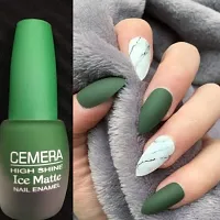 Cemera Ice Matte Nail Polish Combo Of Three Blue_Green_Nude-thumb2