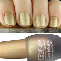 Cemera Ice Matte Nail Polish Combo Of Three Golden Silver Sea Green-thumb2