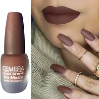 Cemera Ice Matte Nail Polish Combo Of Three Brown ,Grey ,Black-thumb2