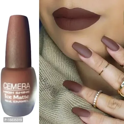 Cemera Ice Matte Nail Polish Combo Of Three Brown ,Grey ,Black-thumb3