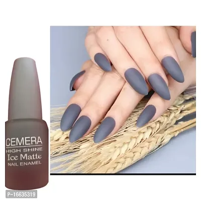 Cemera Ice Matte Nail Polish Combo Of Three Brown ,Grey ,Black-thumb2