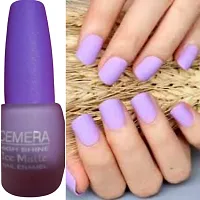 Cemera Ice Matte Nail Polish Combo Of Three Violet Transperent_Upper_coat Silver-thumb3