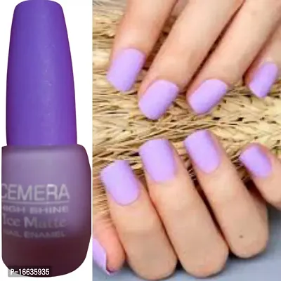 Cemera Ice Matte Nail Polish Combo Of Three Violet Transperent_Upper_coat Silver-thumb4