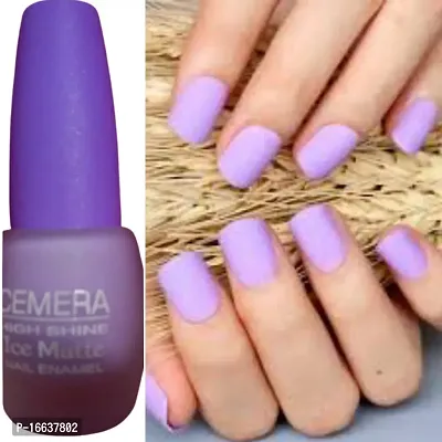 Cemera Ice Matte Nail Polish Combo Of Three Violet, Red, Silver-thumb3