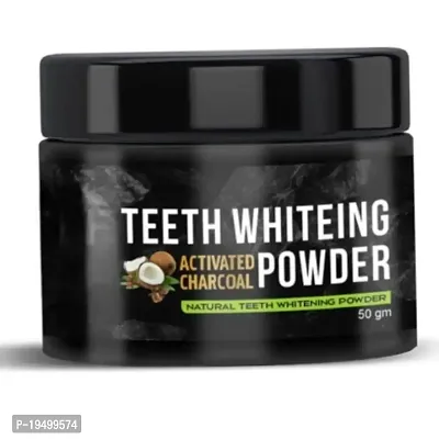 Teeth whitening charcoal powder for Enamel Safe Teeth Whitening, Stain Remover, Freshens Breath - With Activated Charcoal, Turmeric  Clove Powder