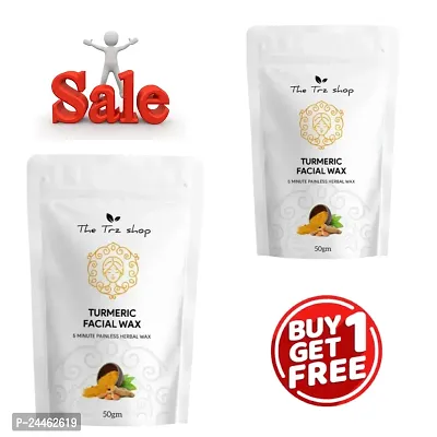 Hair Removal Wax Powder - 100% Unwanted Body Hair (Natural, Painless) - Pack of 2 PC (50gm X 2)-thumb0